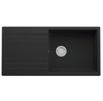 GRANMASTER RIVA XL INSET BLACK METALLIC QUARTZ SINGLE BOWL SINGLE DRAINER SINK, GRA0011 GRANMASTER RIVA XL INSET BLACK METALLIC QUARTZ SINGLE BOWL SINGLE DRAINER SINK, GRA0011